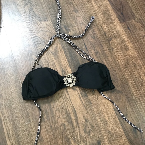 Black leopard bikini top - Picture 1 of 3